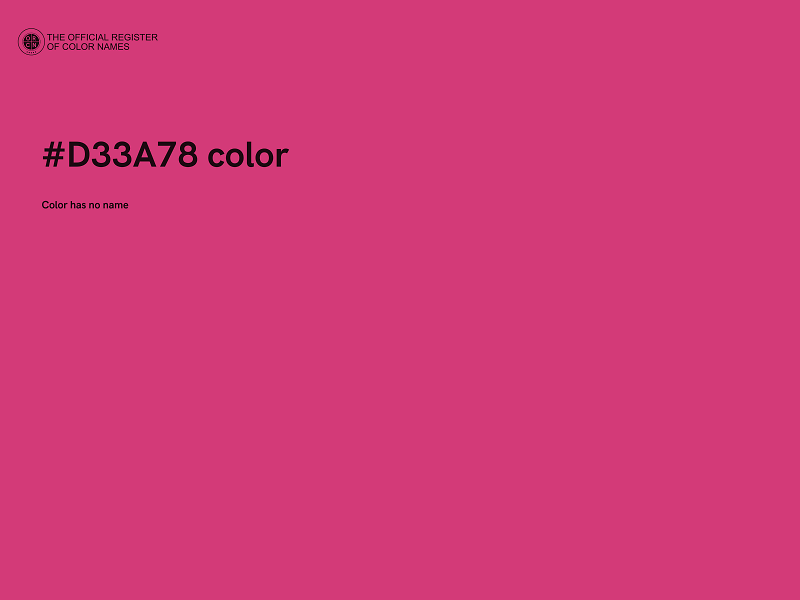 #D33A78 color image