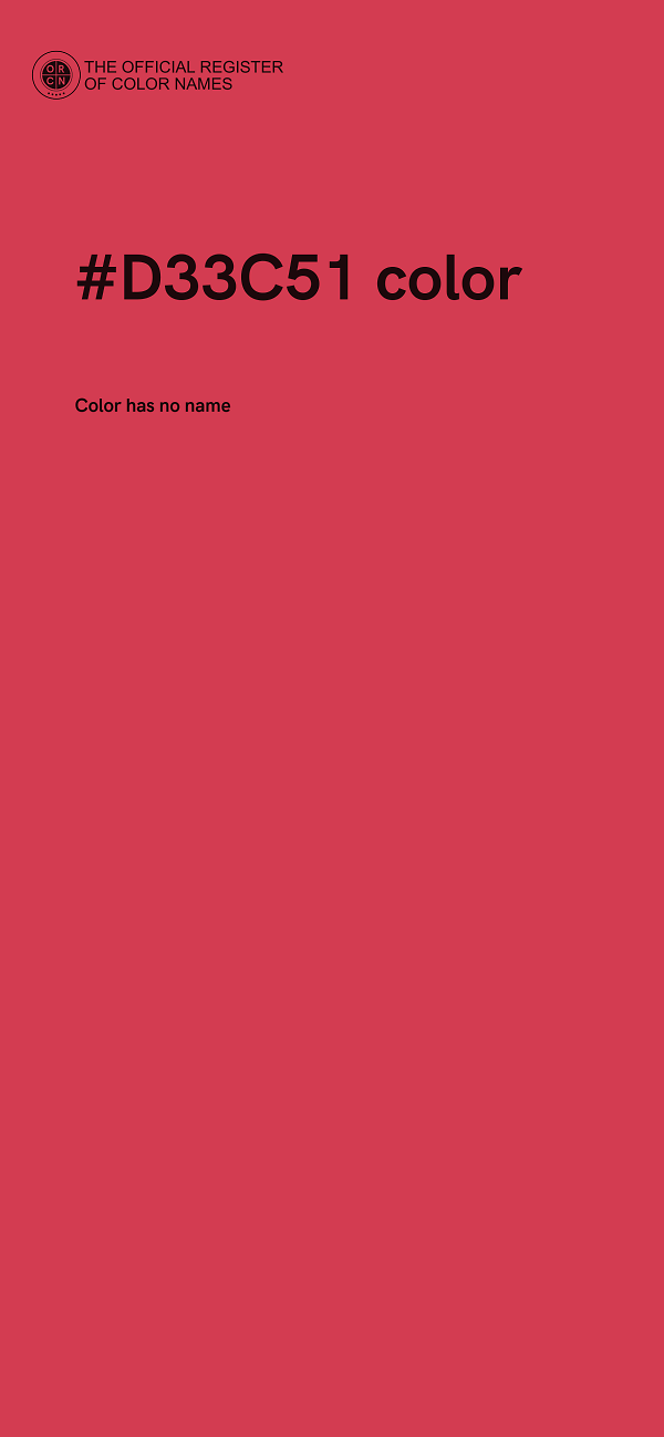 #D33C51 color image