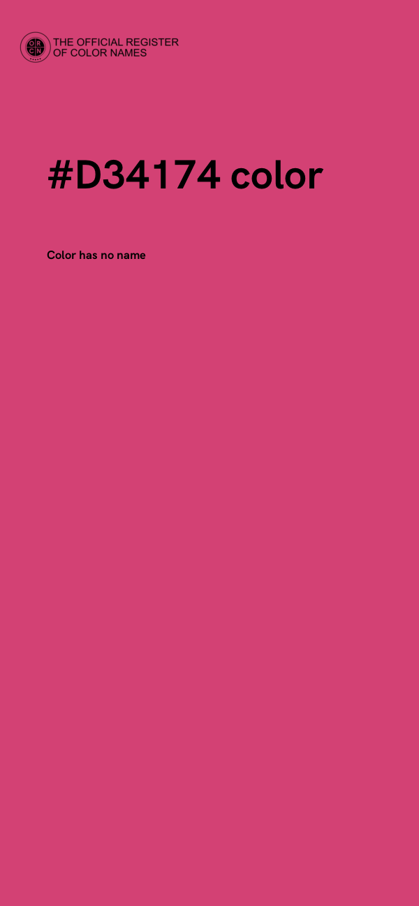 #D34174 color image
