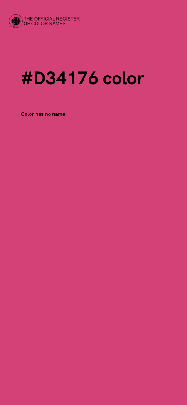 #D34176 color image