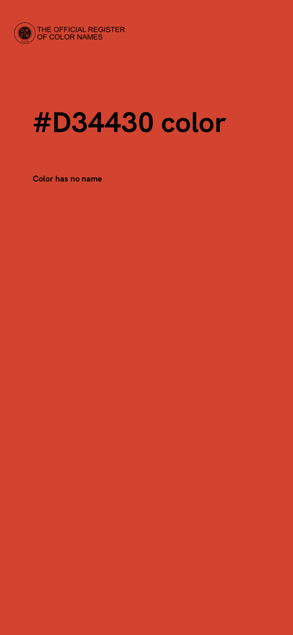 #D34430 color image