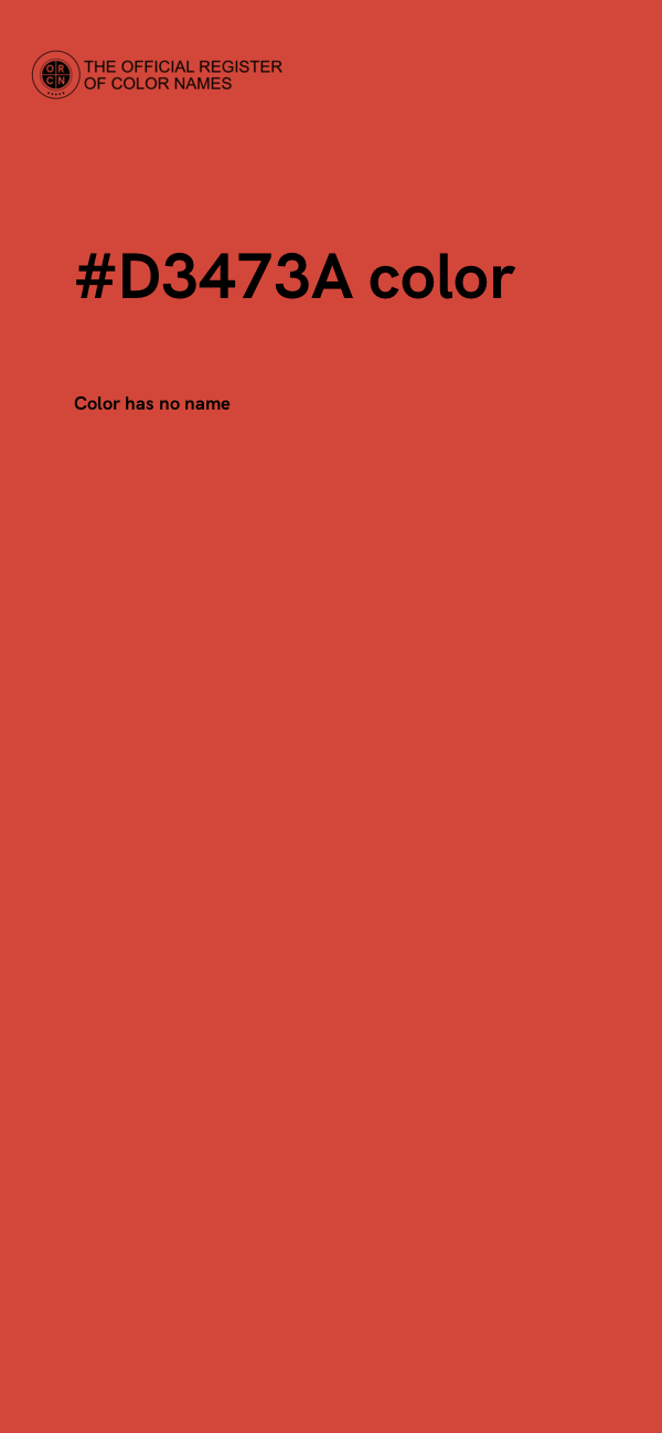 #D3473A color image