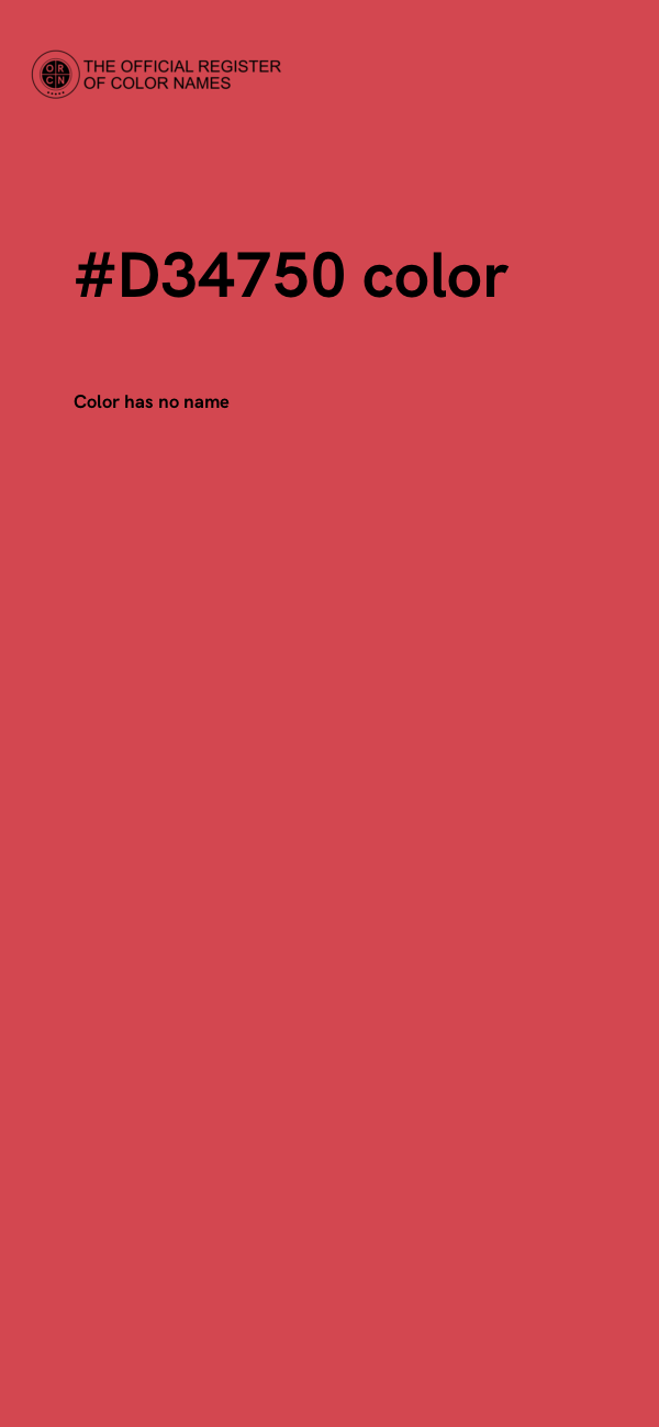 #D34750 color image