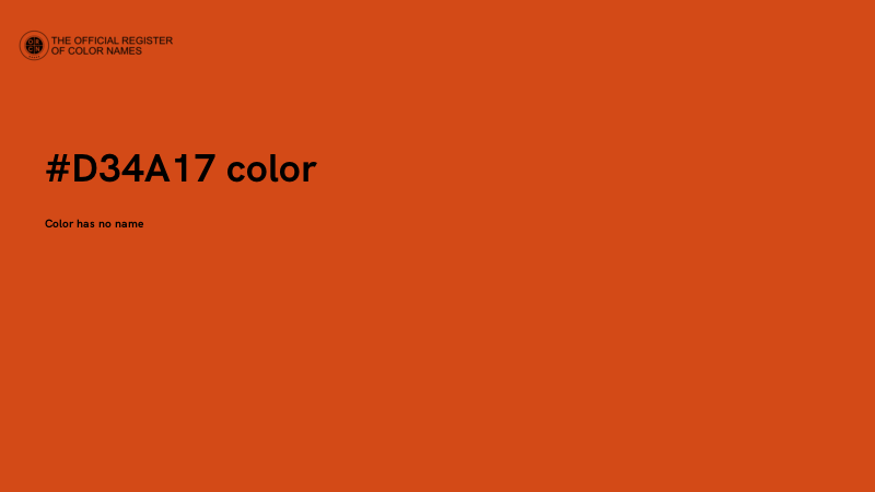 #D34A17 color image