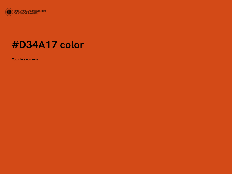 #D34A17 color image