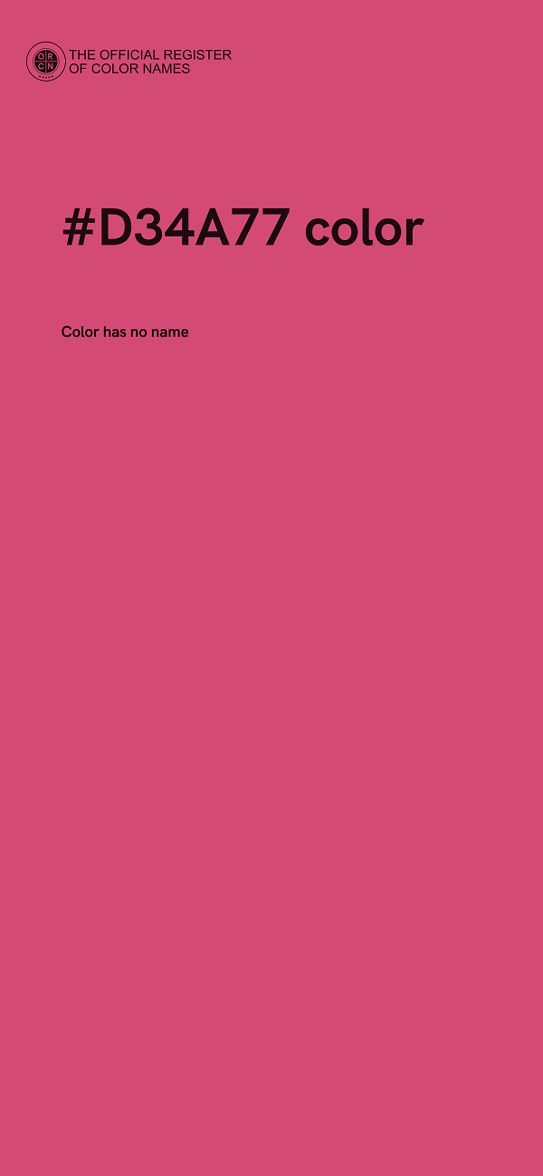 #D34A77 color image