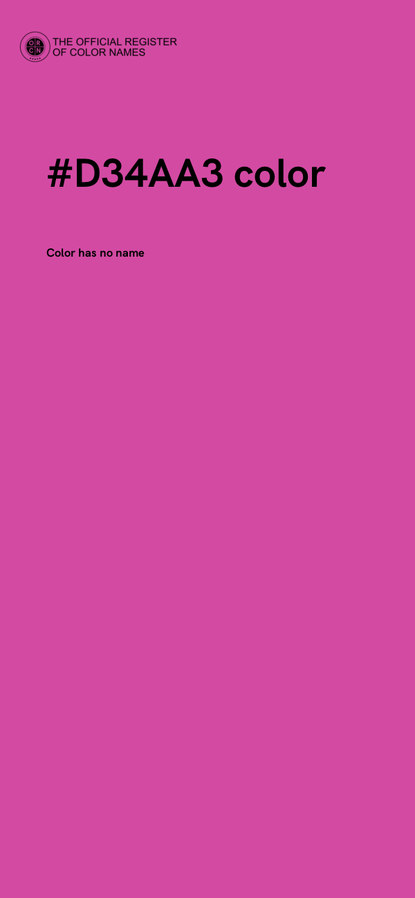 #D34AA3 color image