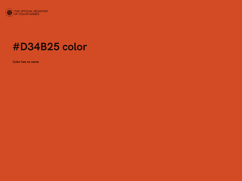 #D34B25 color image