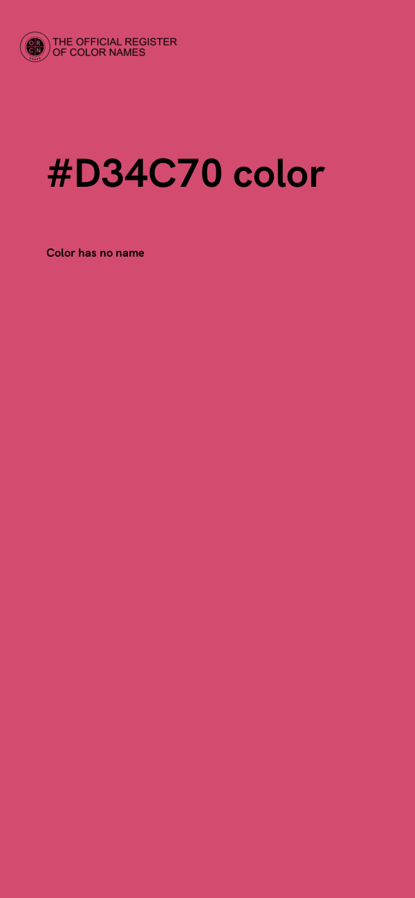 #D34C70 color image