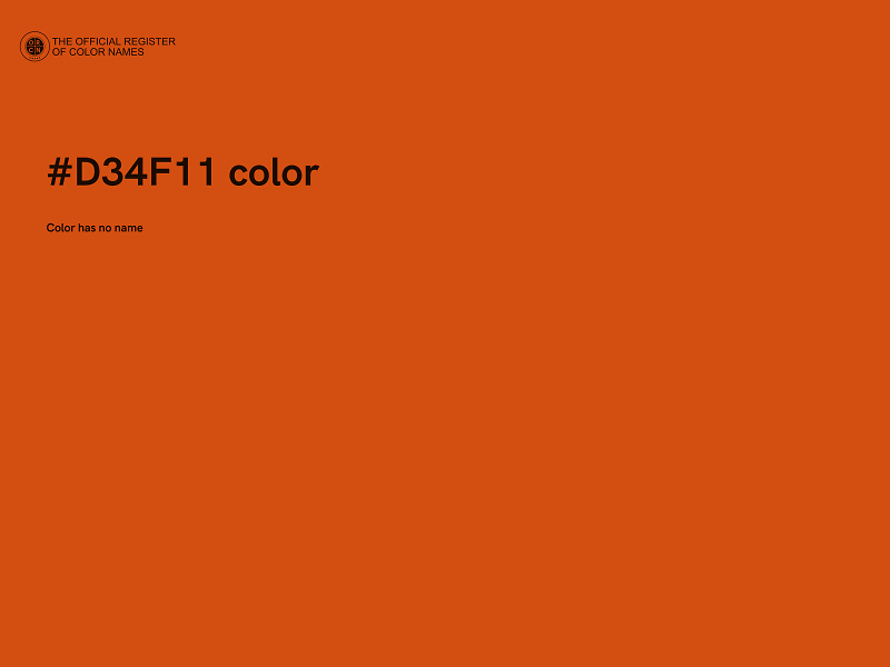#D34F11 color image