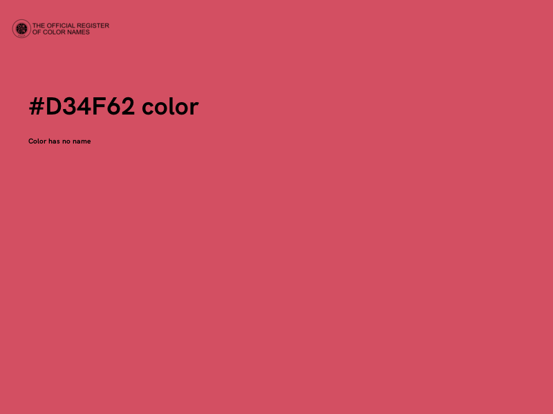 #D34F62 color image