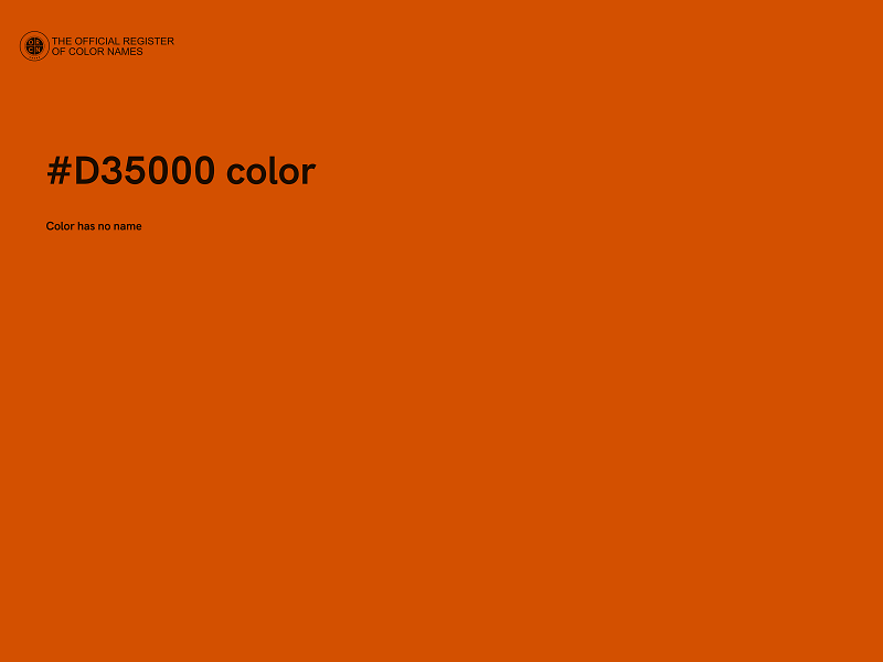 #D35000 color image