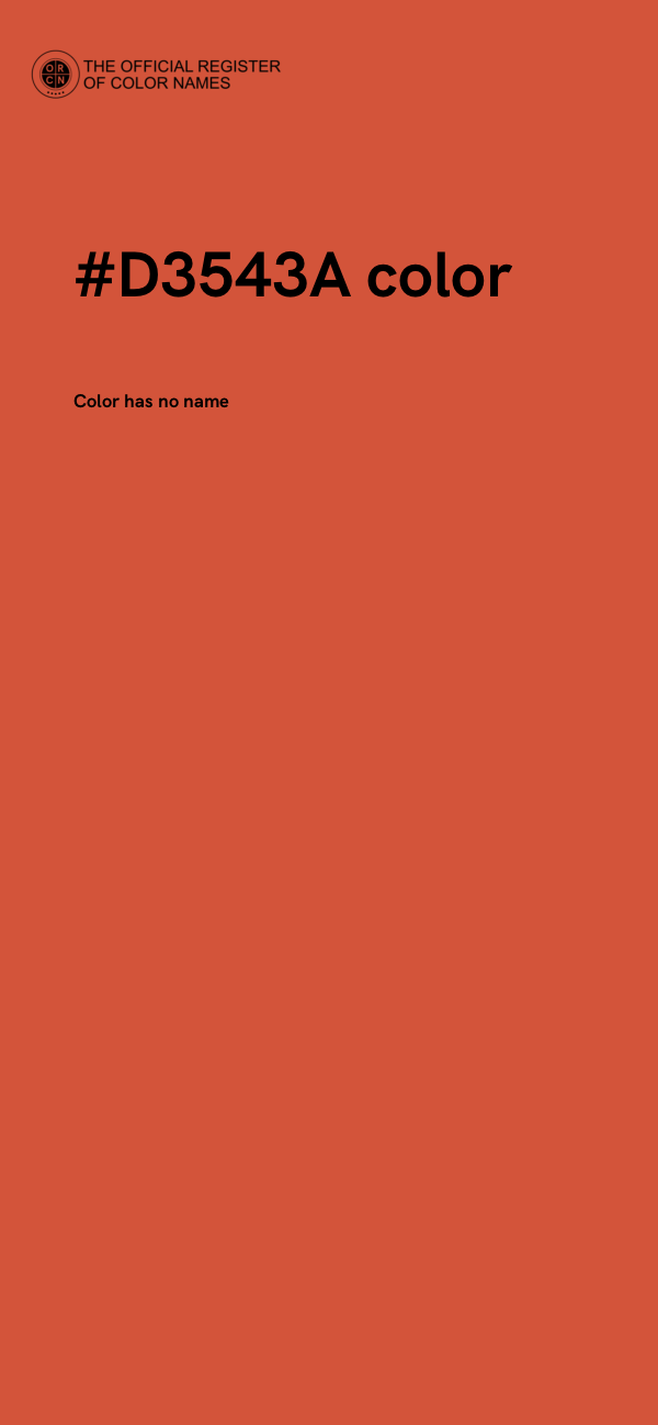 #D3543A color image