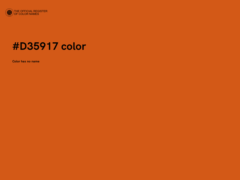 #D35917 color image