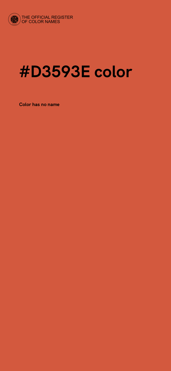 #D3593E color image