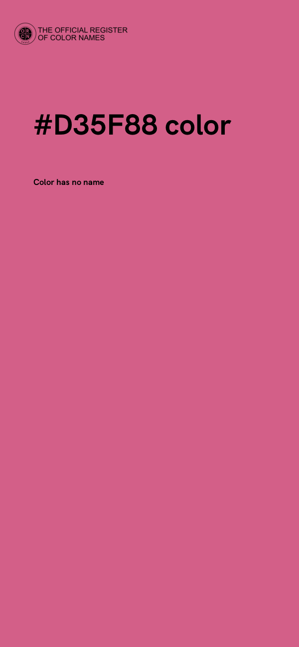 #D35F88 color image