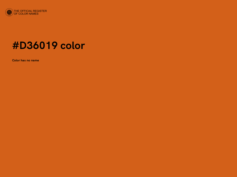 #D36019 color image