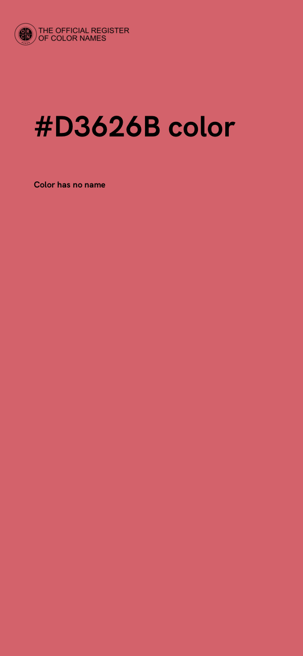 #D3626B color image