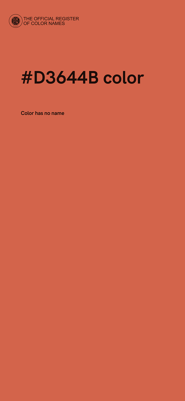 #D3644B color image