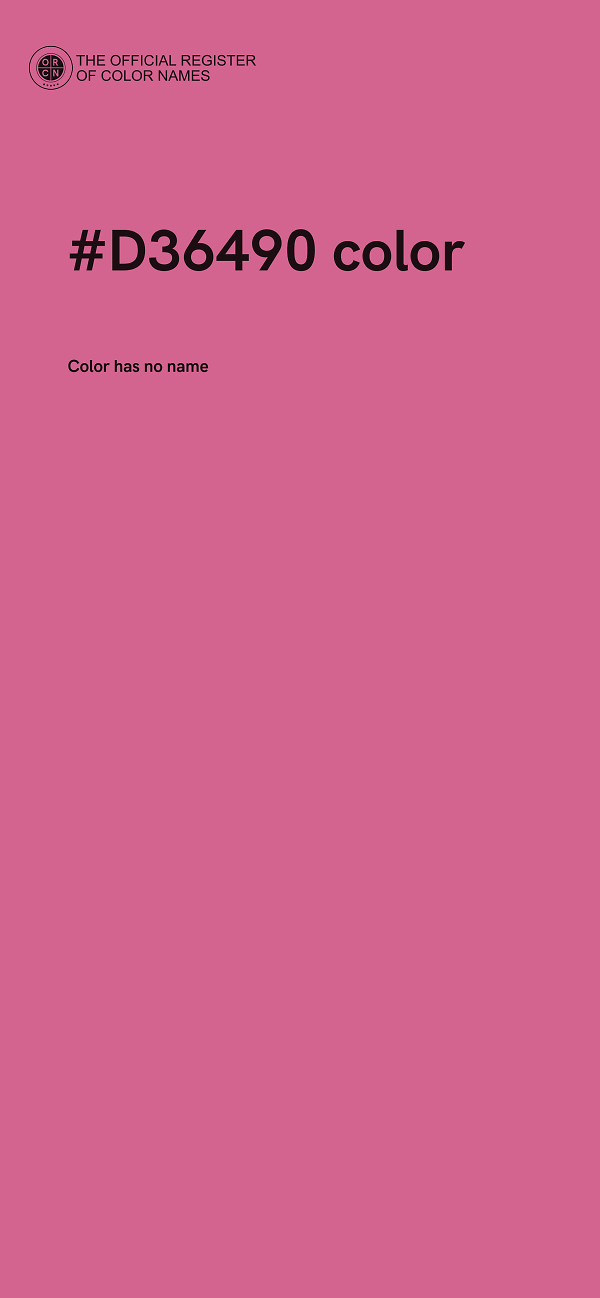 #D36490 color image