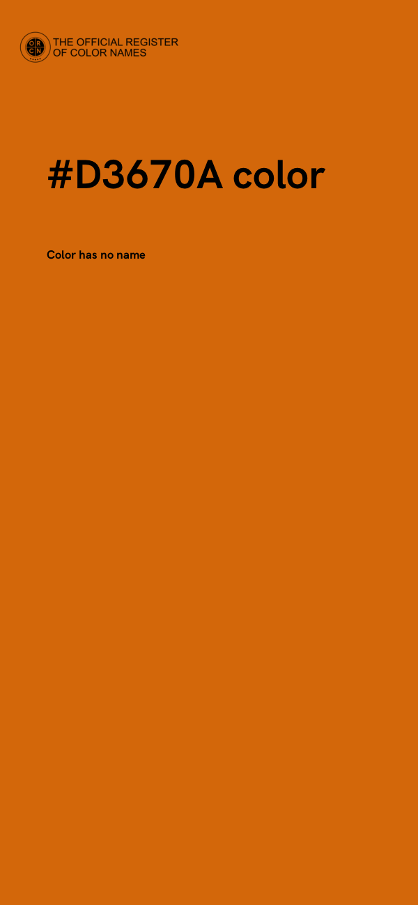 #D3670A color image