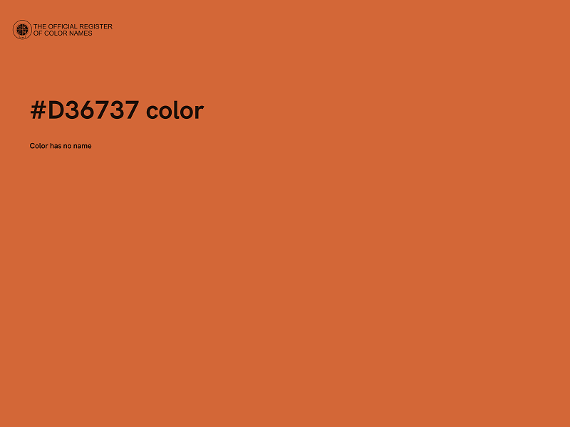 #D36737 color image