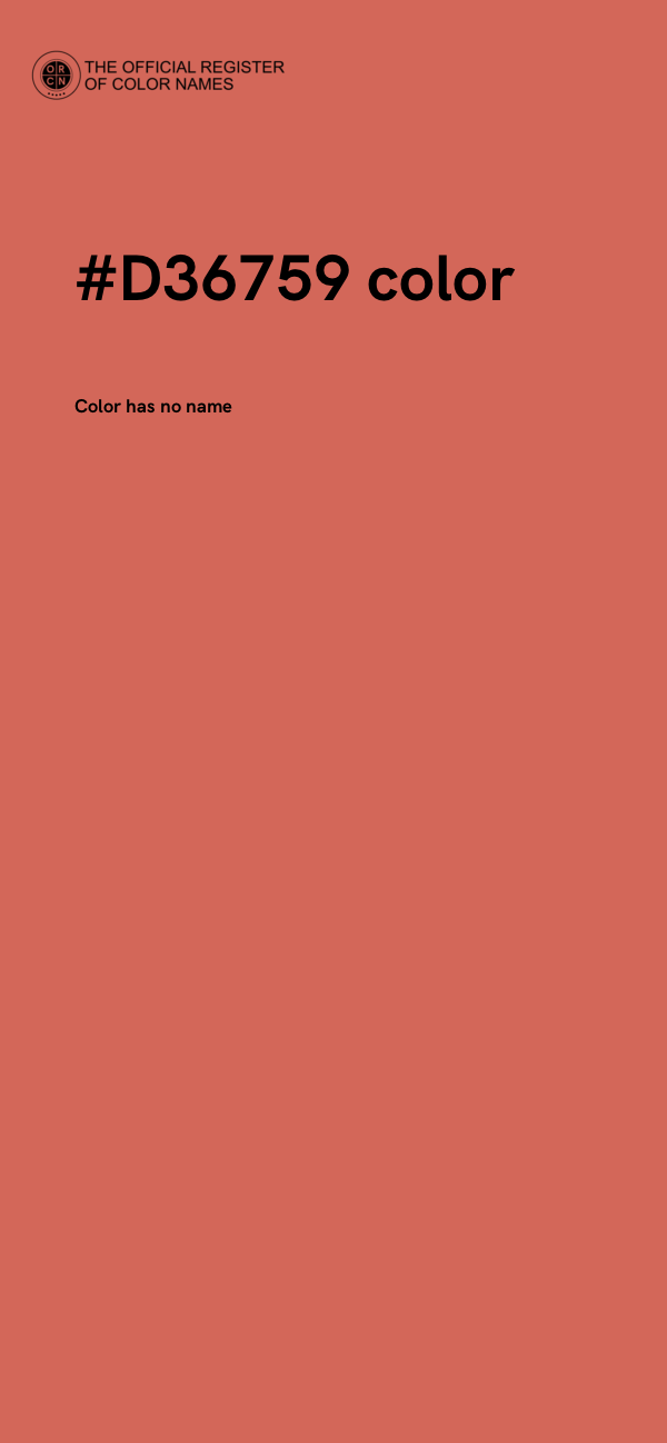 #D36759 color image