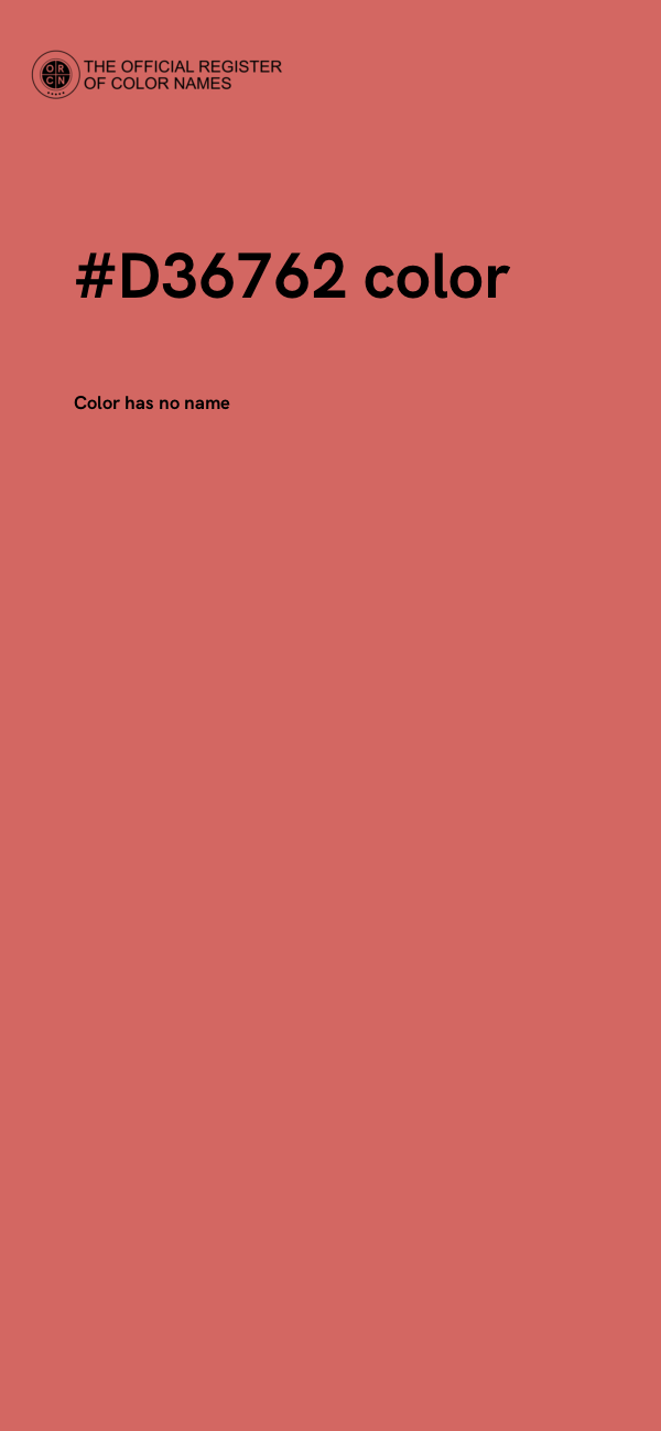 #D36762 color image
