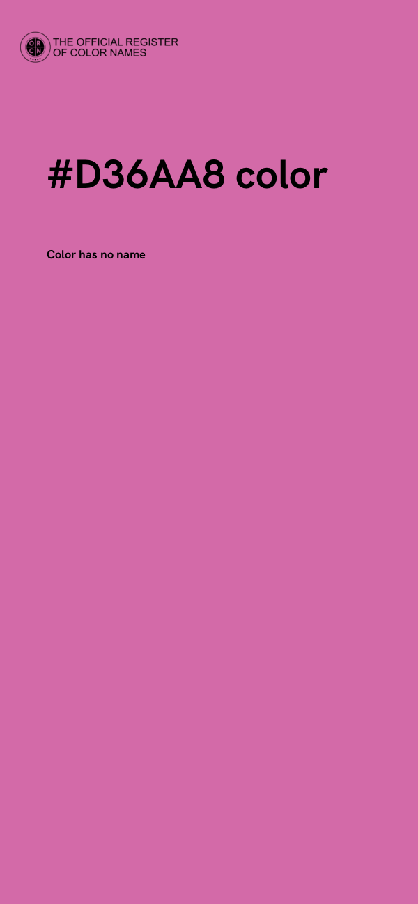 #D36AA8 color image