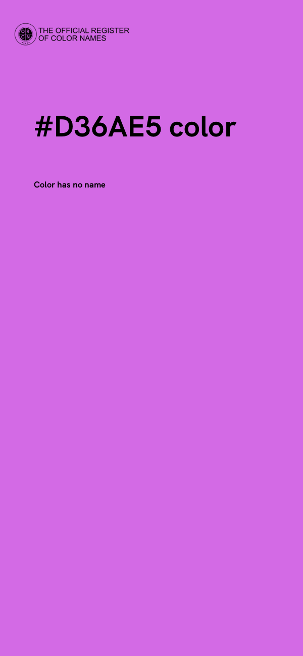 #D36AE5 color image