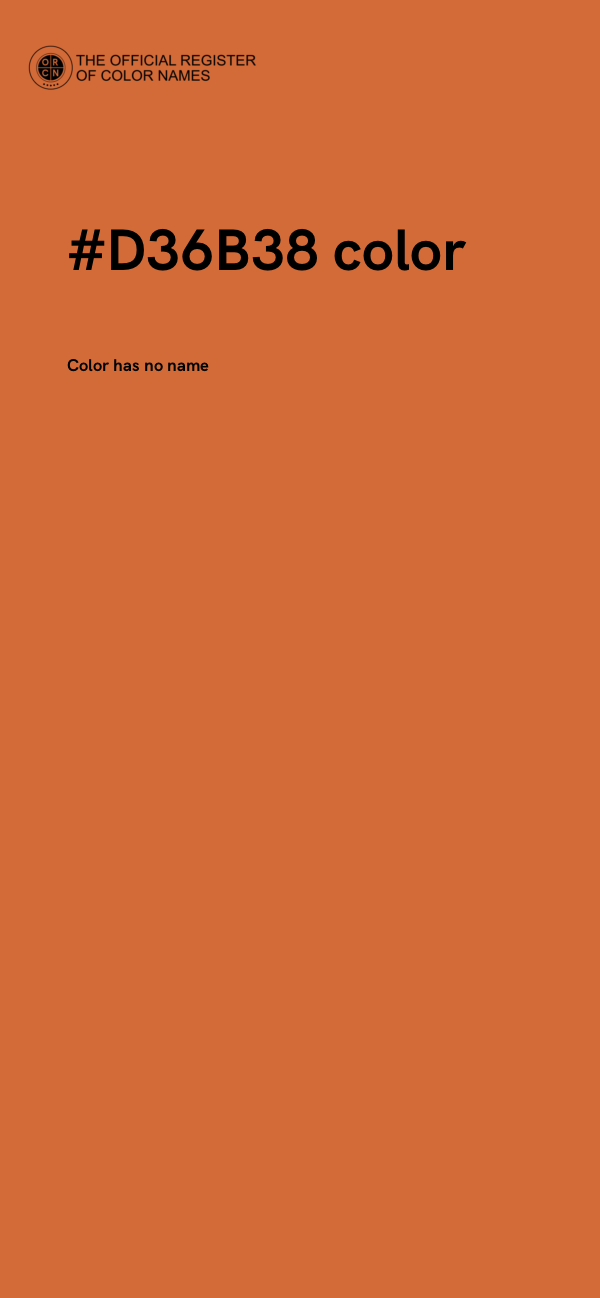 #D36B38 color image