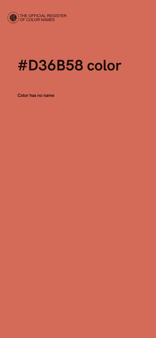 #D36B58 color image