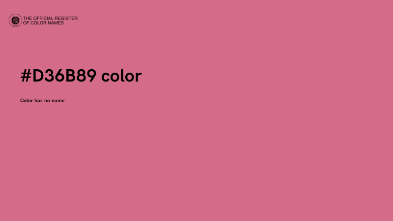 #D36B89 color image