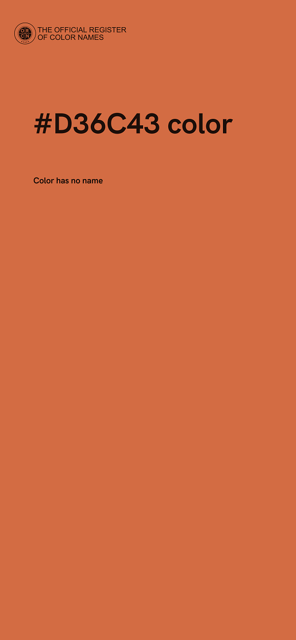 #D36C43 color image