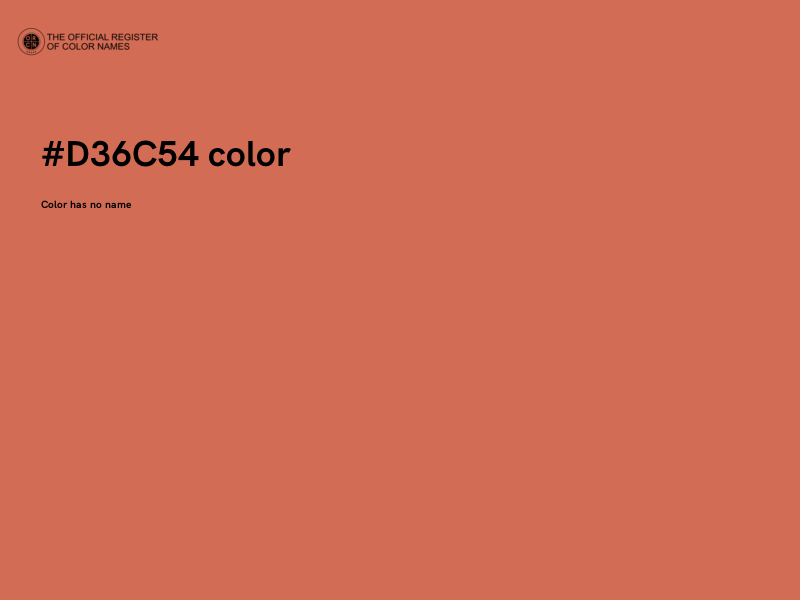 #D36C54 color image