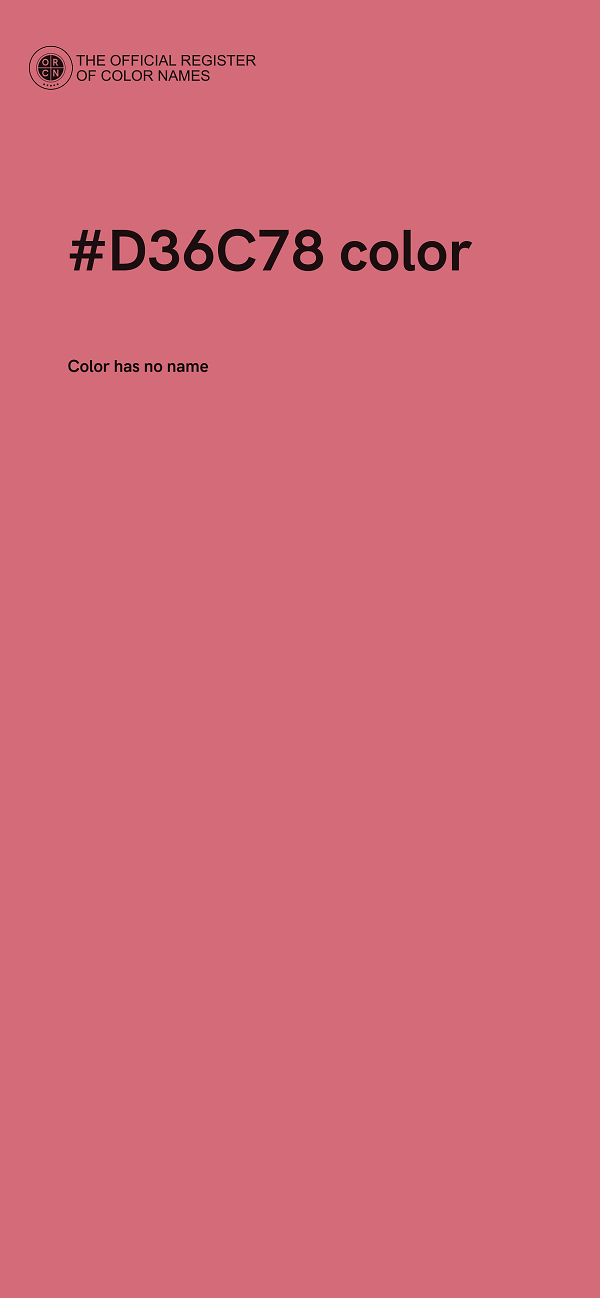 #D36C78 color image