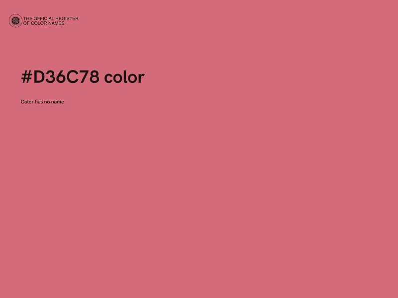 #D36C78 color image