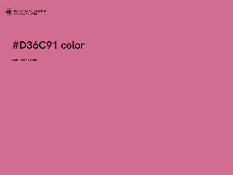 #D36C91 color image