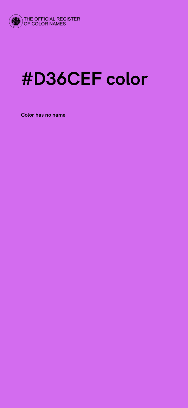 #D36CEF color image