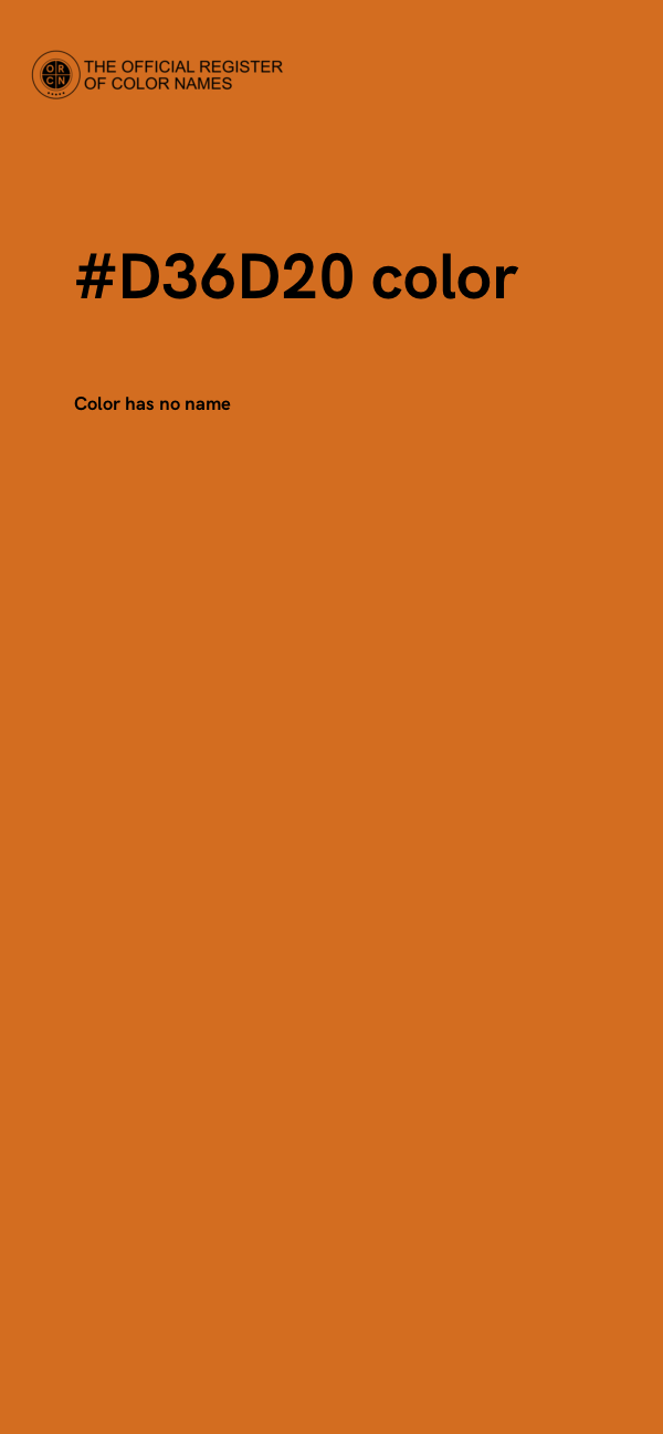 #D36D20 color image