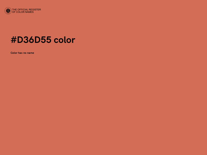 #D36D55 color image