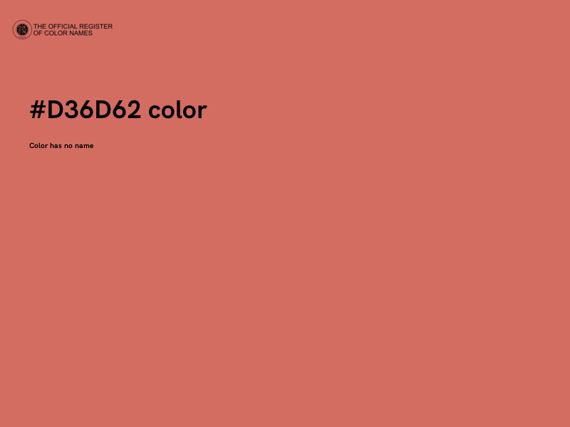 #D36D62 color image