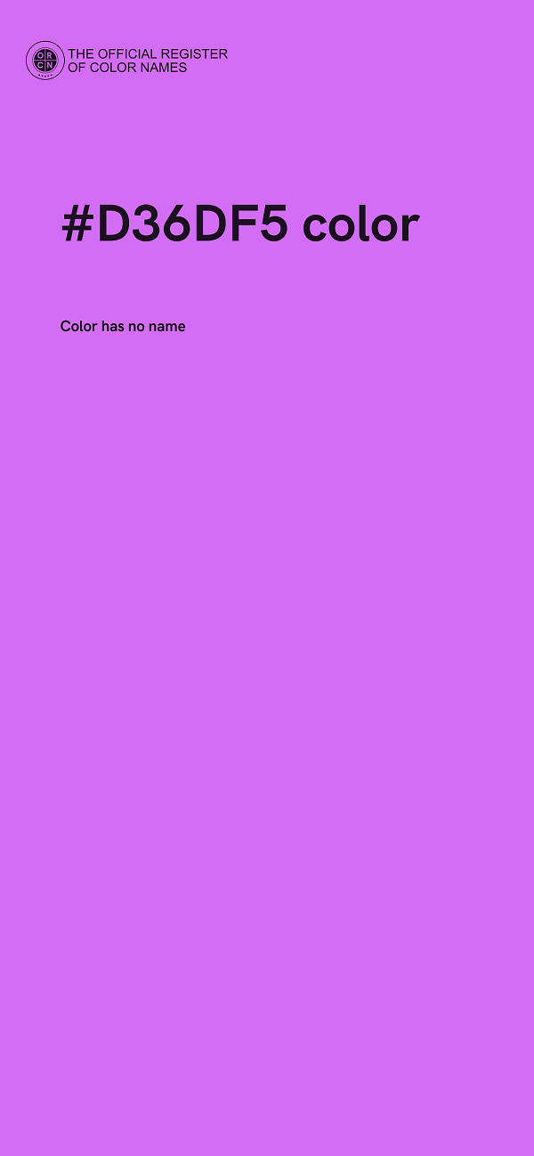#D36DF5 color image