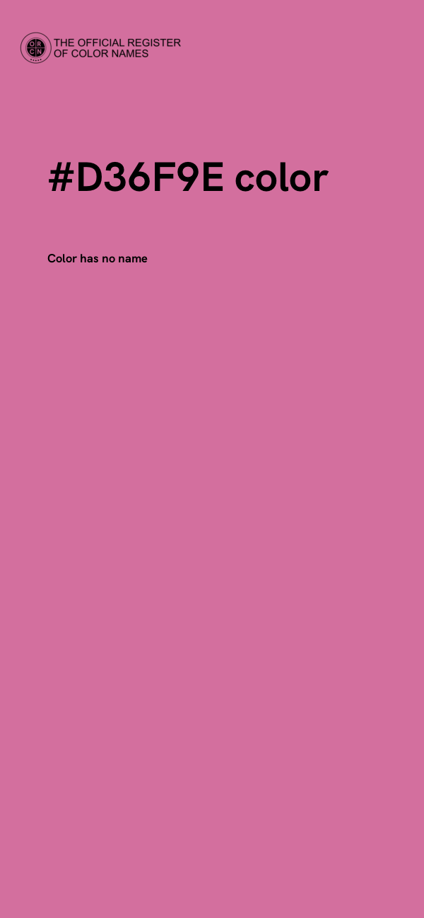 #D36F9E color image