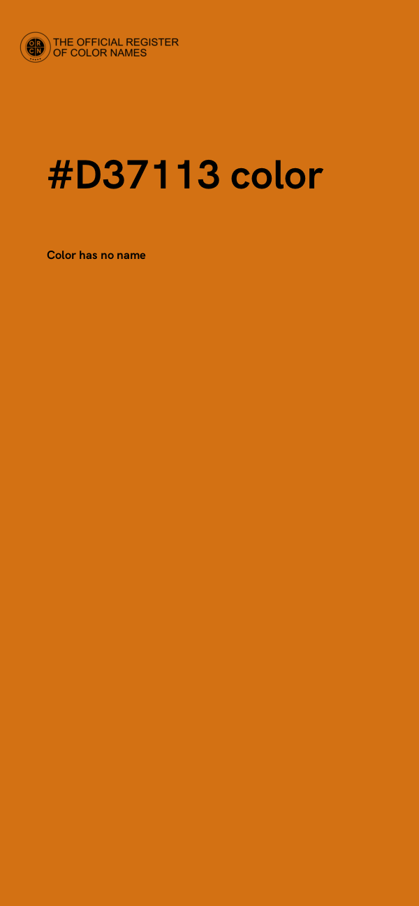 #D37113 color image