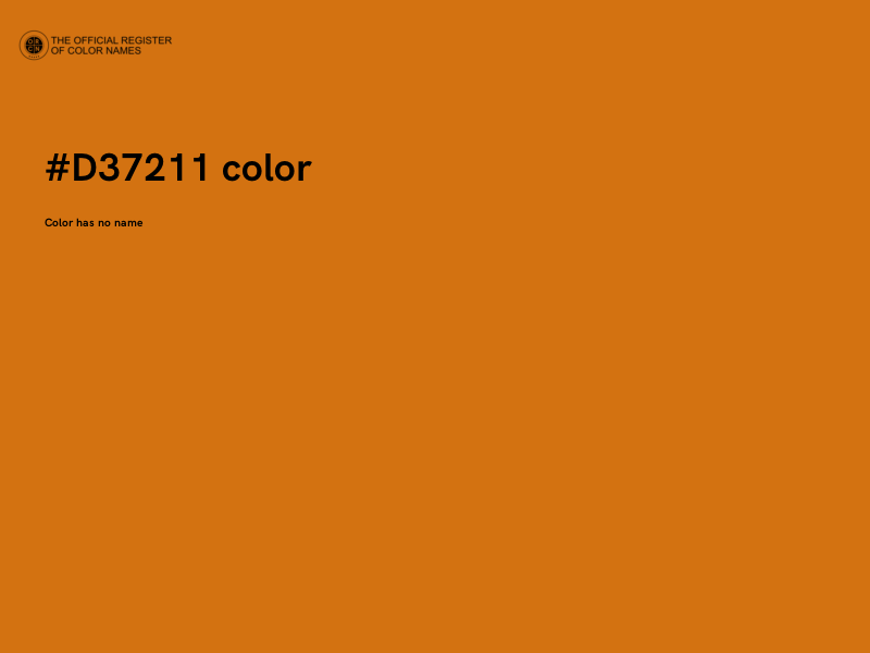 #D37211 color image