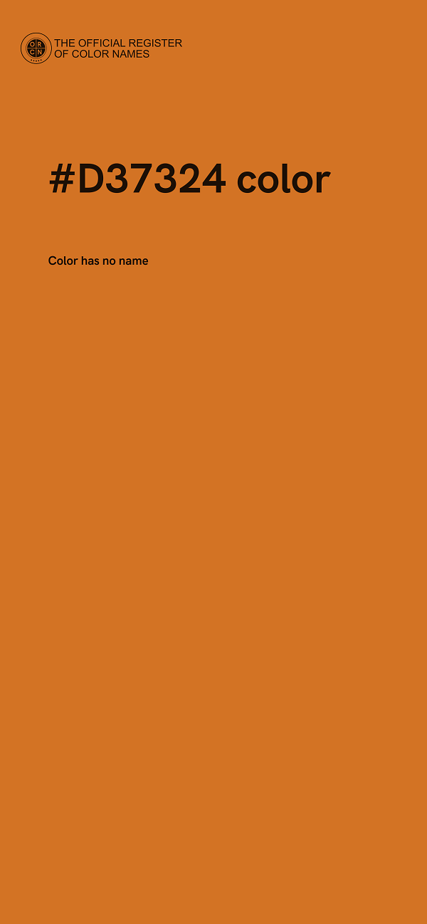 #D37324 color image
