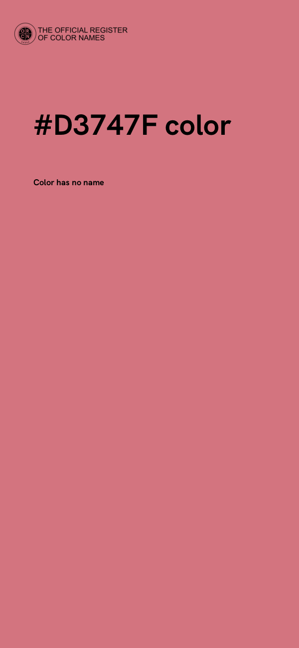 #D3747F color image