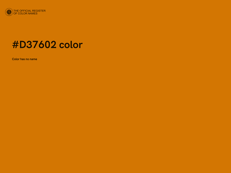 #D37602 color image