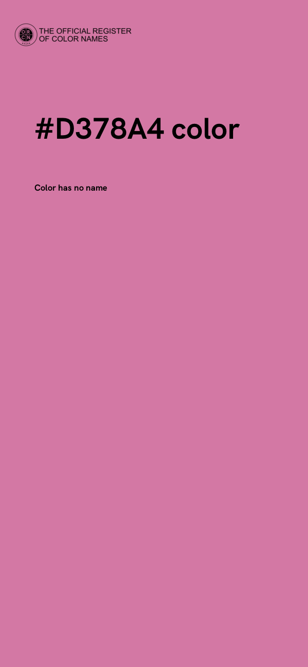 #D378A4 color image